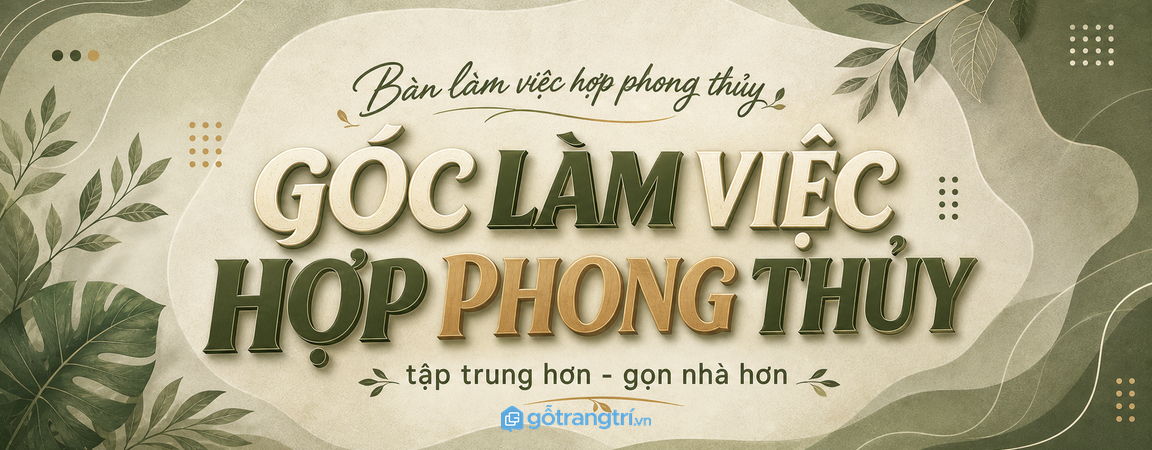 Bàn làm việc hợp phong thủy cho nhà nhỏ: đặt đúng chỗ, tập trung hơn