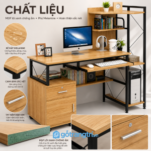 Bề mặt dễ vệ sinh, khung bàn chắc chắn