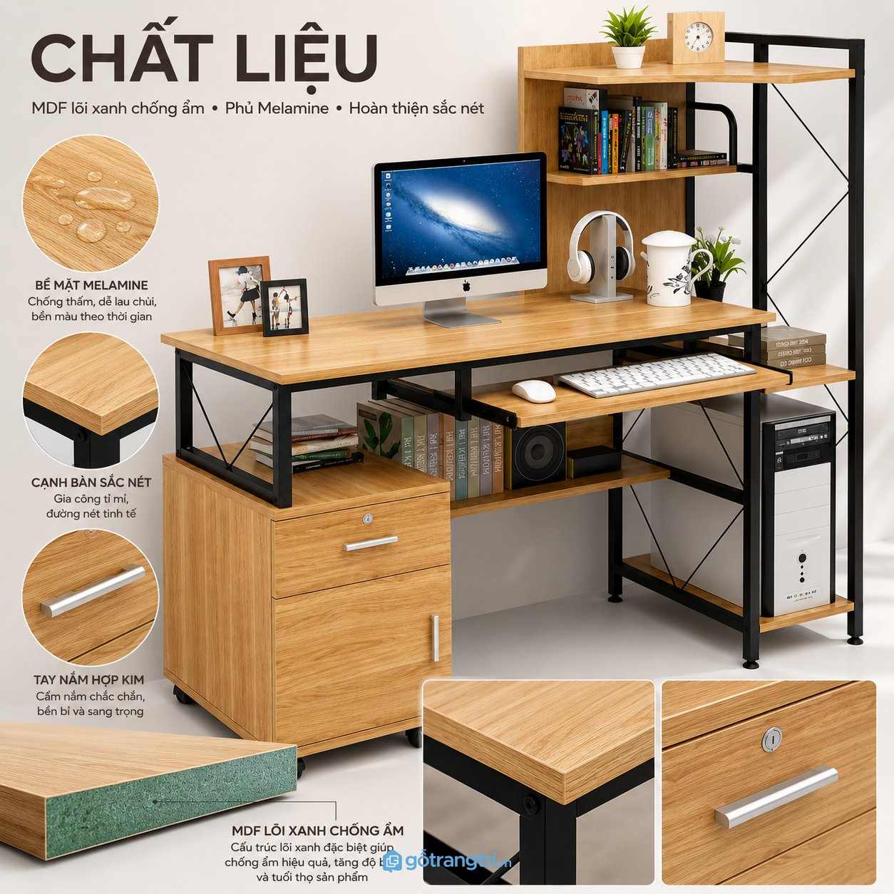 Bề mặt dễ vệ sinh, khung bàn chắc chắn Bề mặt dễ vệ sinh, khung bàn chắc chắn