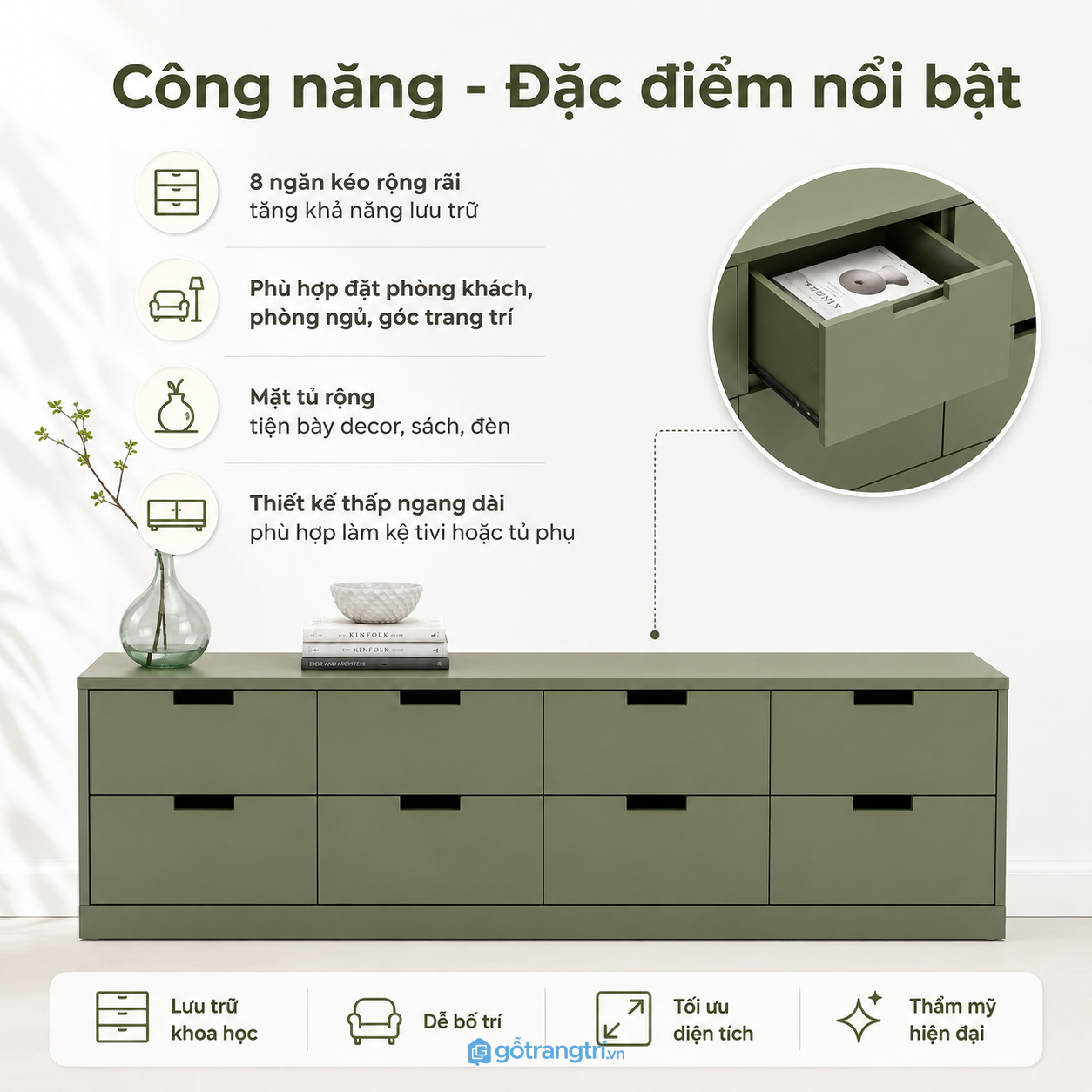 Chất liệu bền đẹp cho nhu cầu sử dụng lâu dài