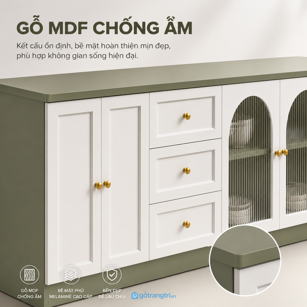 Chất liệu bền đẹp, dễ vệ sinh trong quá trình sử dụng