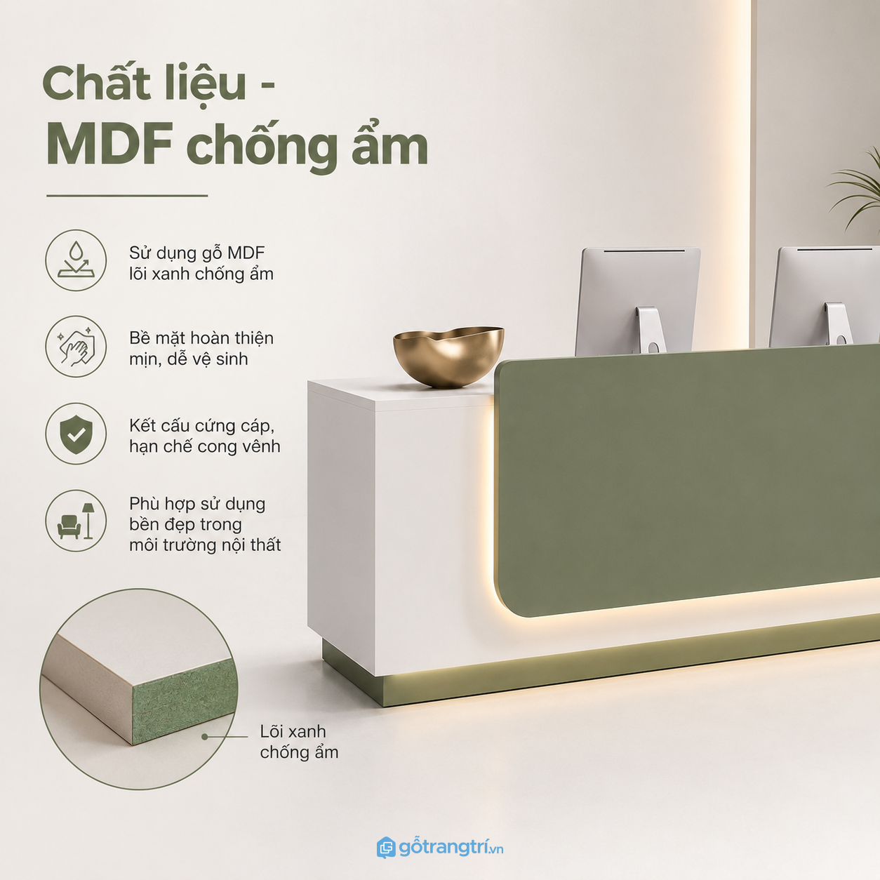Chất liệu bền đẹp, phù hợp sử dụng lâu dài Chất liệu bền đẹp, phù hợp sử dụng lâu dài