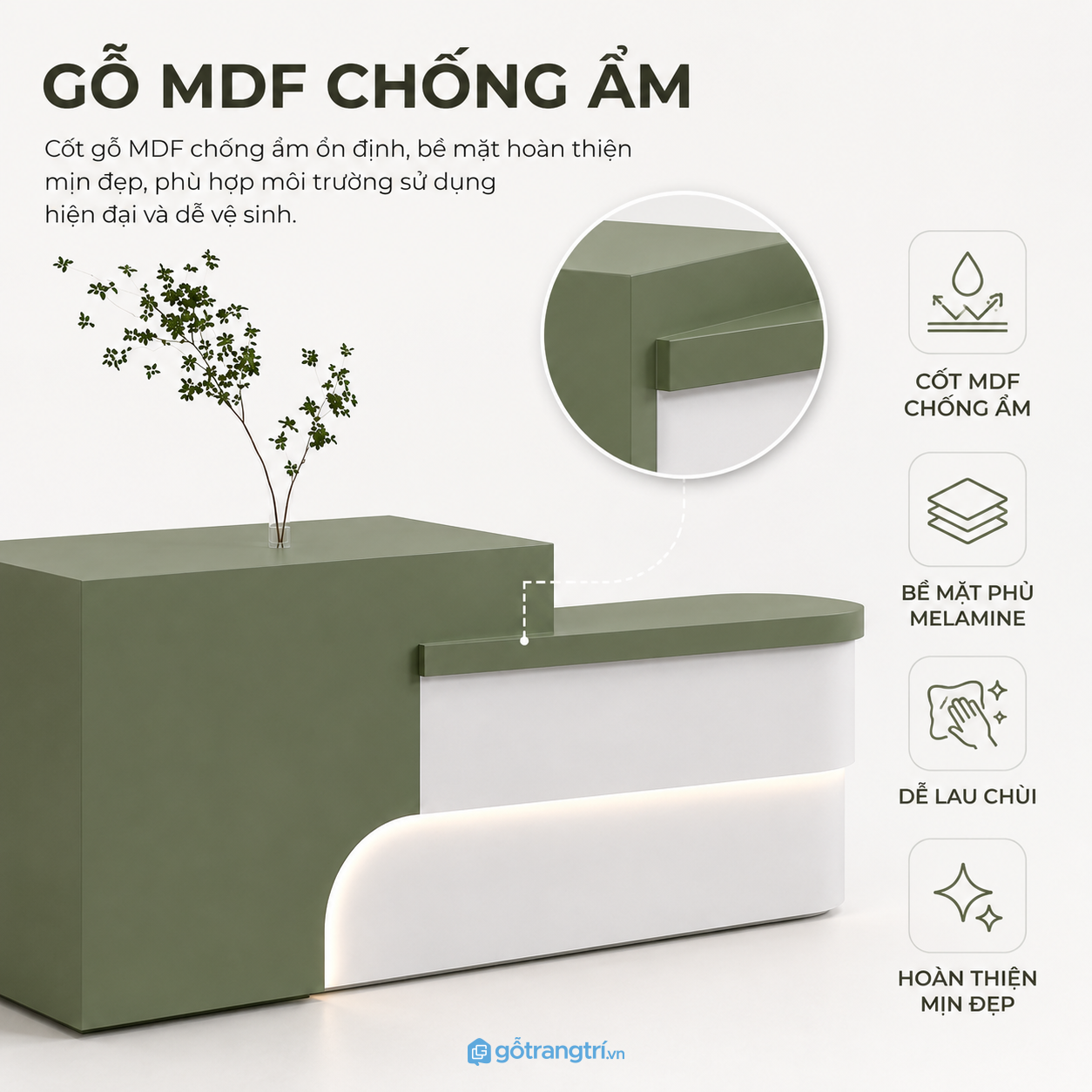 Chất liệu bền đẹp, phù hợp sử dụng lâu dài Chất liệu bền đẹp, phù hợp sử dụng lâu dài