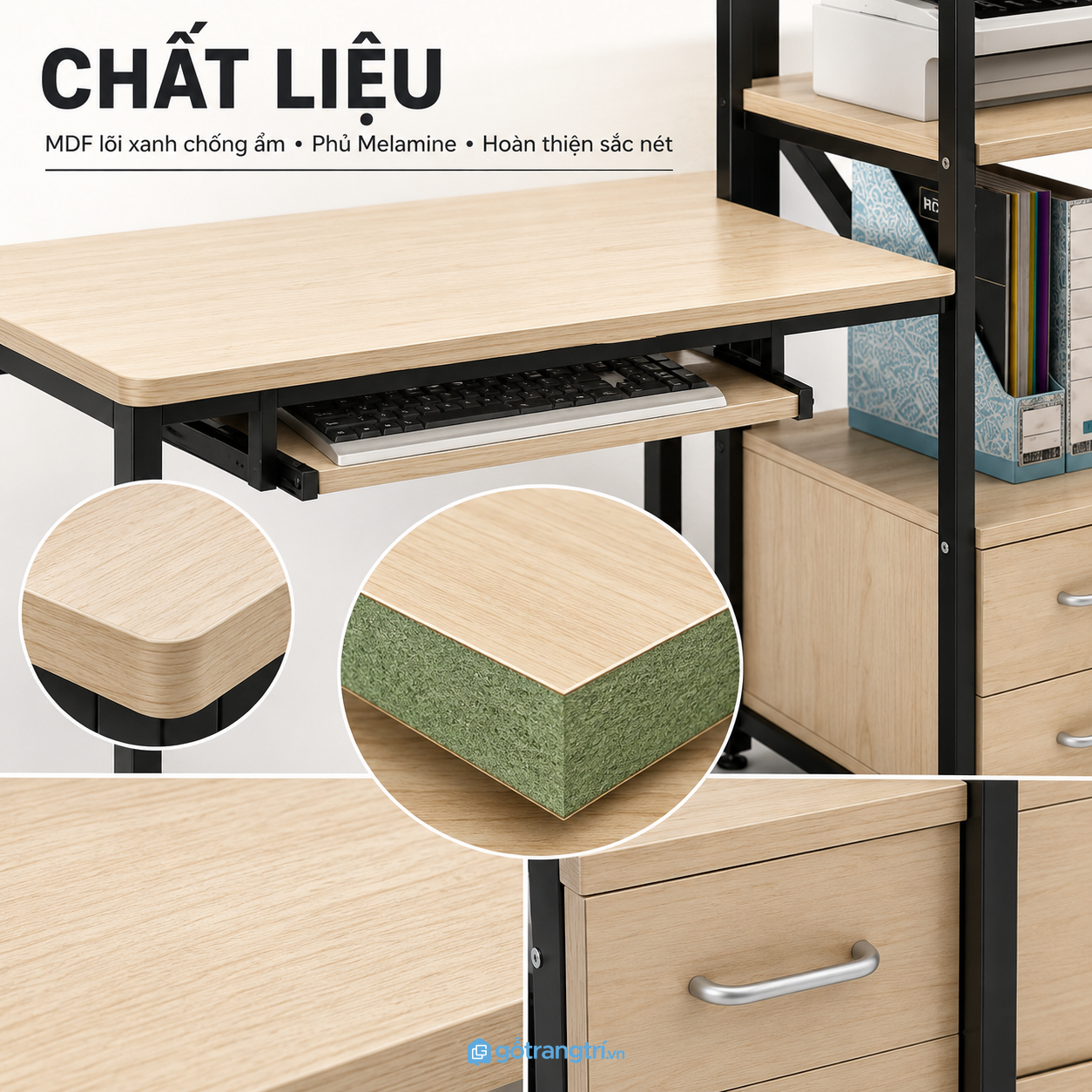 Chất liệu chắc chắn, bền đẹp trong quá trình sử dụng