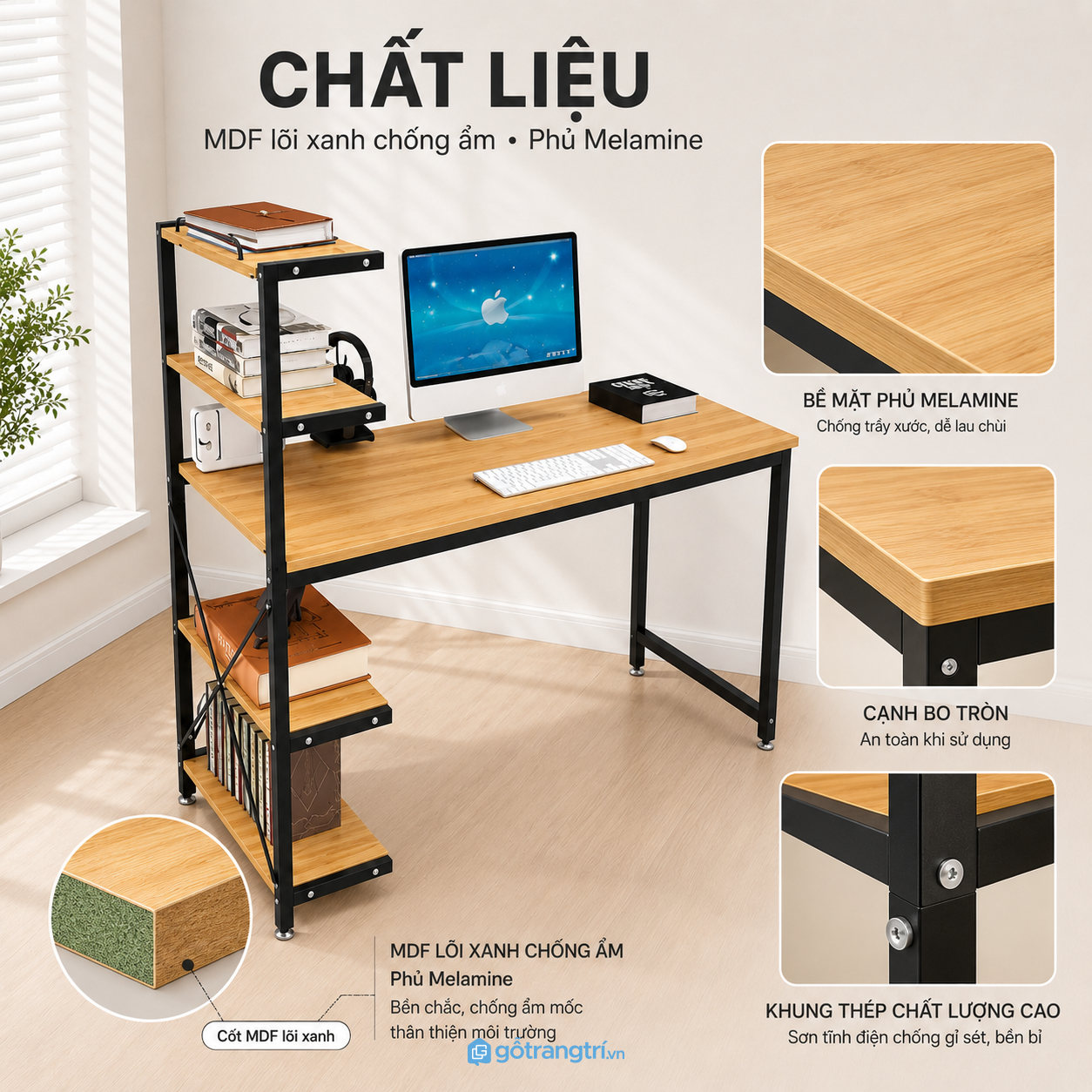 Chất liệu chắc chắn đáp ứng nhu cầu sử dụng lâu dài Chất liệu chắc chắn đáp ứng nhu cầu sử dụng lâu dài