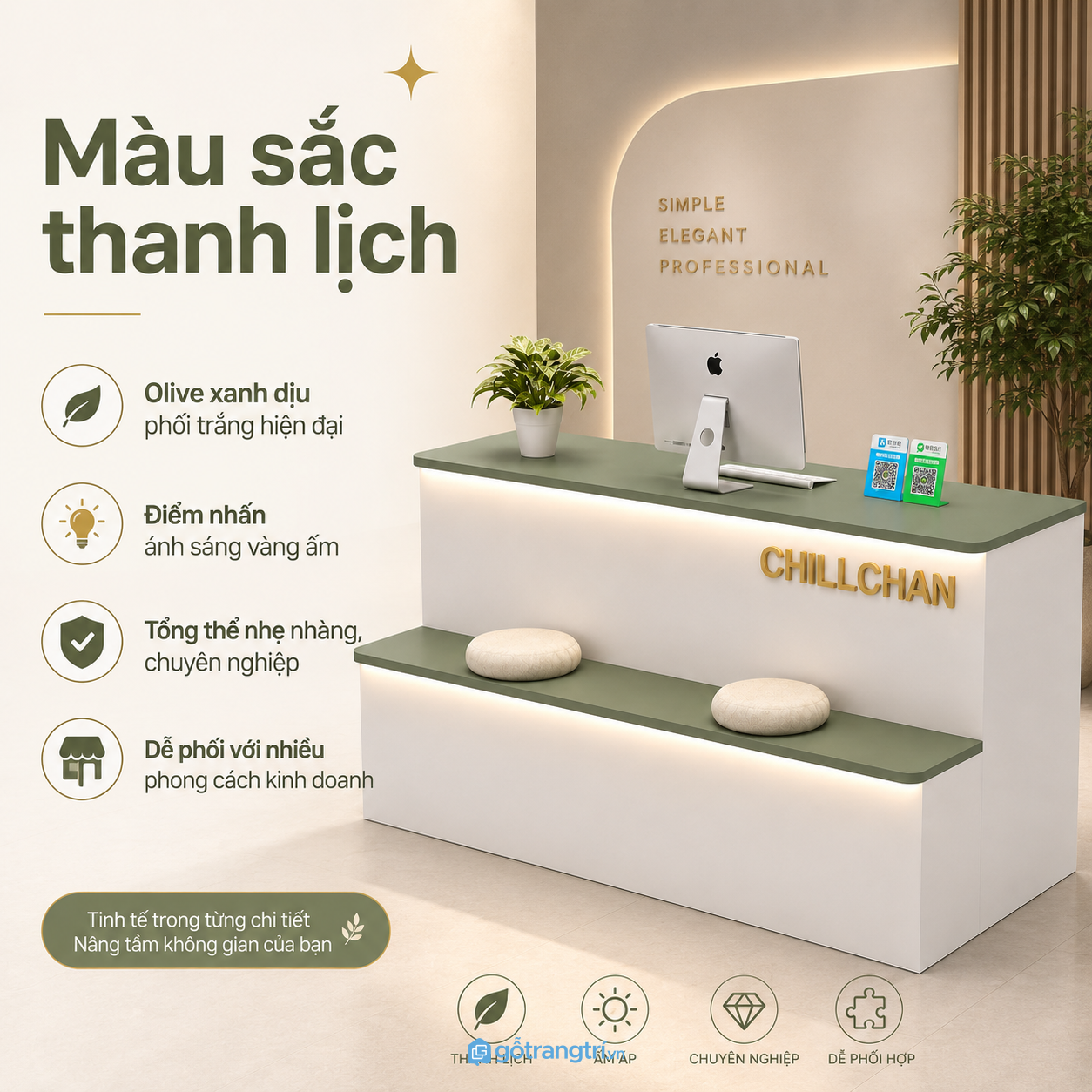 Dễ kết hợp với nhiều phong cách nội thất Dễ kết hợp với nhiều phong cách nội thất