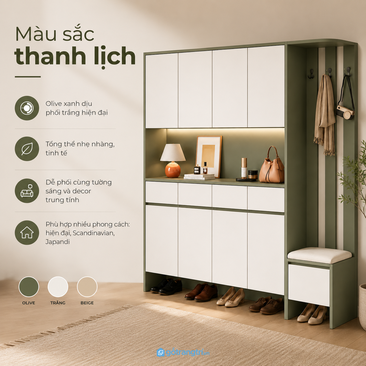 Dễ phối hợp với căn hộ hiện đại và nhà phố