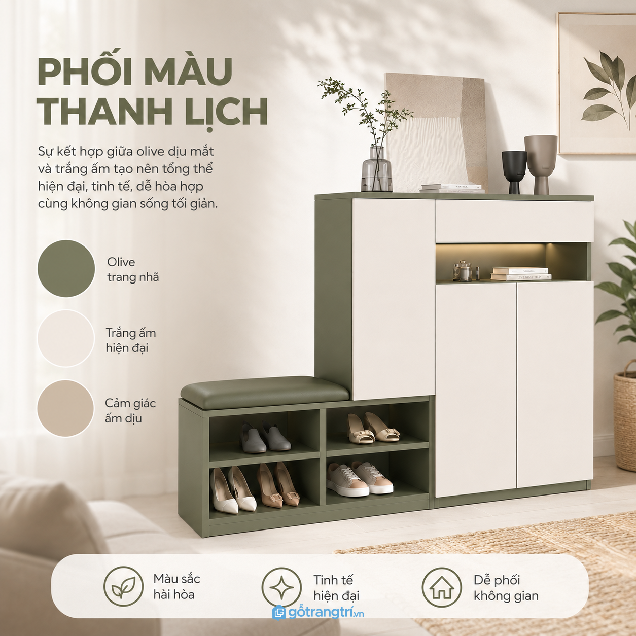 Dễ phối hợp với căn hộ, nhà phố và sảnh nhỏ Dễ phối hợp với căn hộ, nhà phố và sảnh nhỏ
