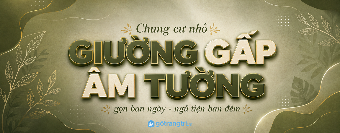 Giường gấp âm tường cho chung cư nhỏ: gọn phòng ban ngày, ngủ tiện ban đêm
