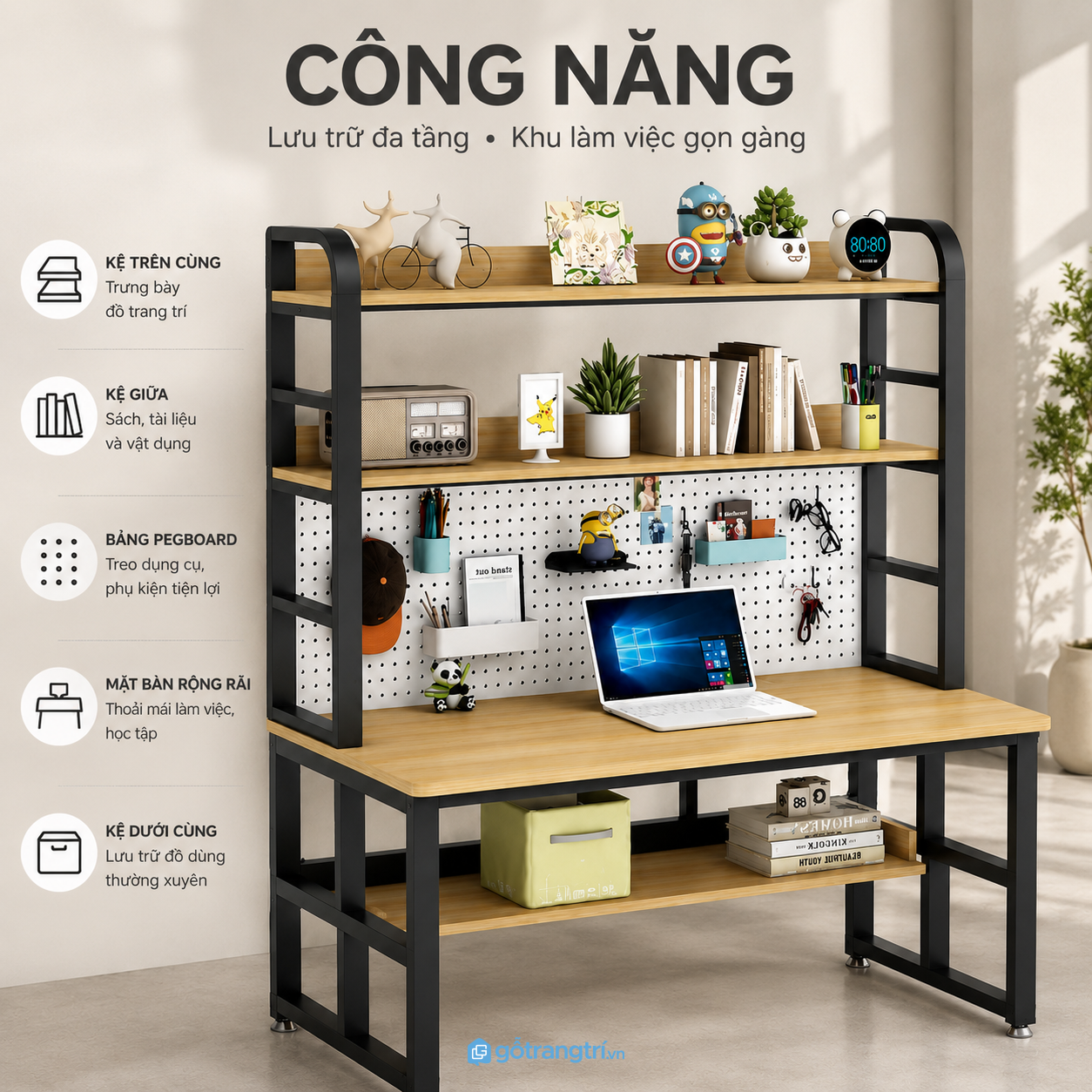 Hệ kệ nhiều tầng giúp lưu trữ khoa học
