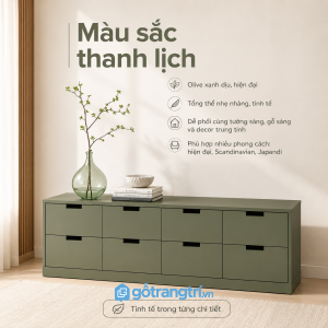 Hệ thống 8 ngăn kéo tăng khả năng lưu trữ