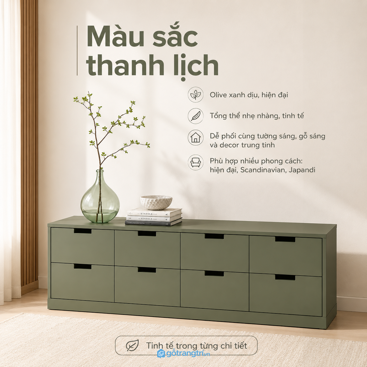 Hệ thống 8 ngăn kéo tăng khả năng lưu trữ