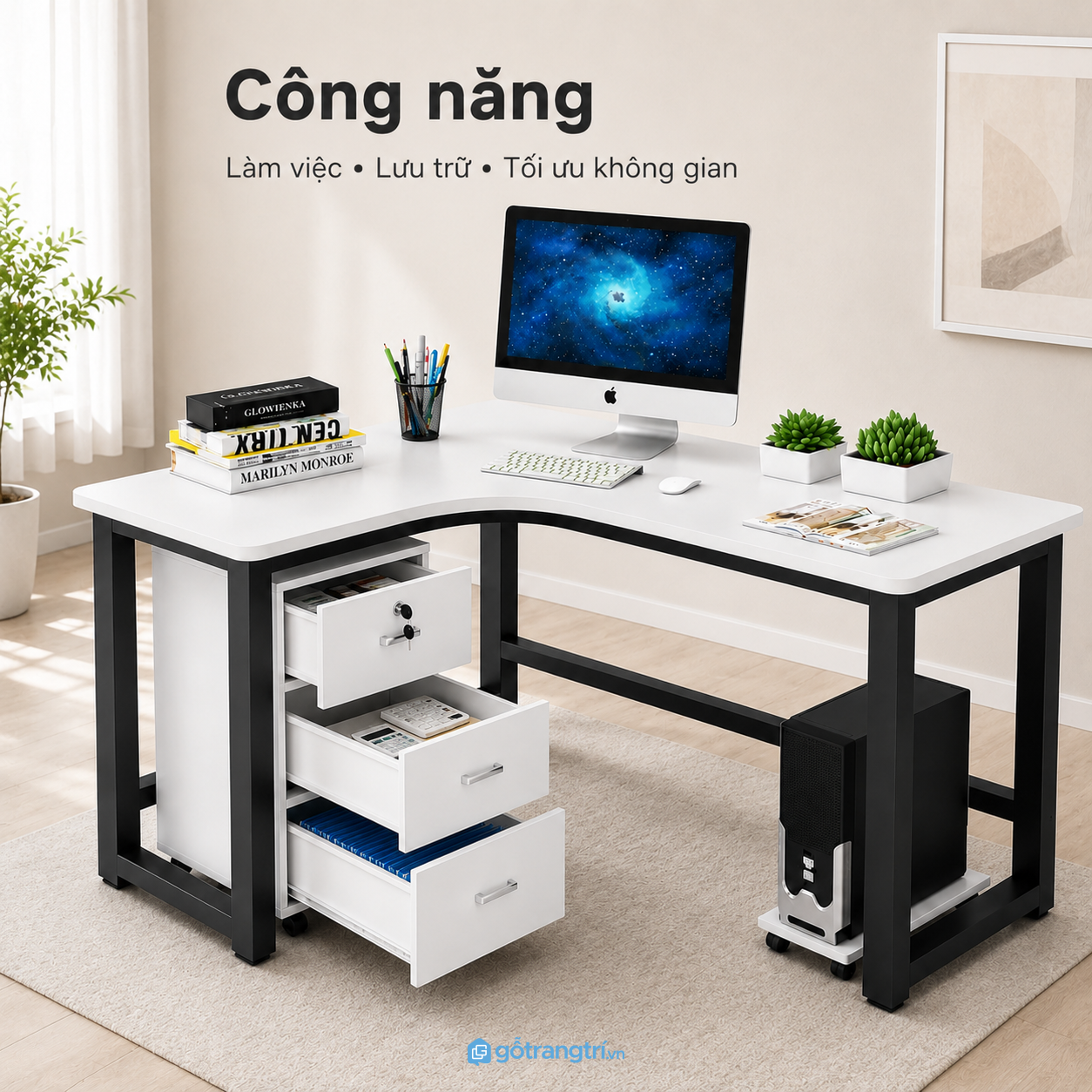 Hộc tủ và không gian lưu trữ tiện lợi