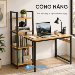 Kệ sách nhiều tầng giúp tối ưu lưu trữ