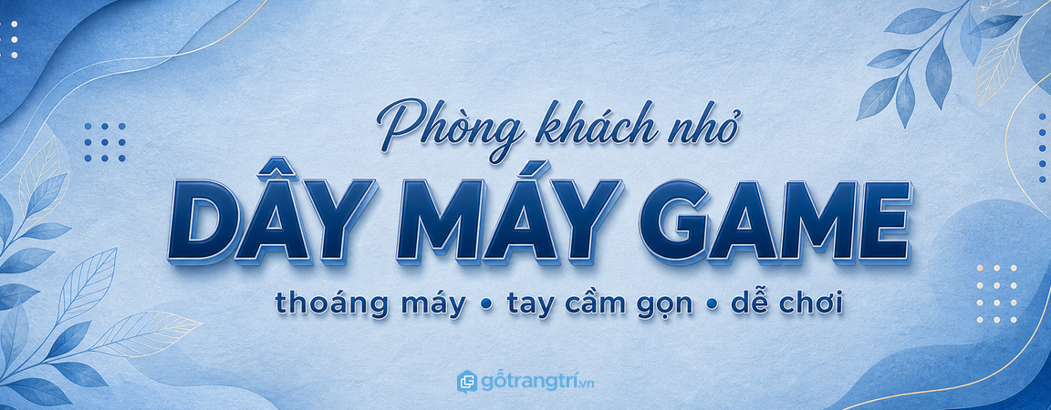 Kệ tivi có khoang máy chơi game phòng khách nhỏ: giấu tay cầm, thoáng máy và gọn dây
