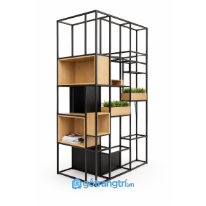 Kệ trang trí khung sắt kết hợp bồn cây hiện đại GHS-2009