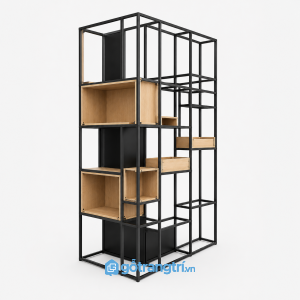 Kệ trang trí khung sắt kết hợp bồn cây hiện đại GHS-2009 - hình ảnh thực tế 1