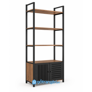 Kệ trưng bày khung sắt có tủ lưu trữ hiện đại GHS-1013 - 900x350x1900mm - Tùy chọn - GHS-1013