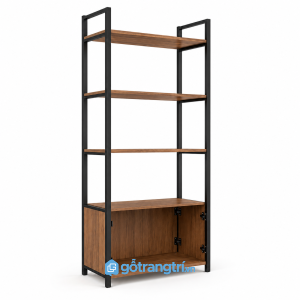 Kệ trưng bày khung sắt có tủ lưu trữ hiện đại GHS-1013 - hình ảnh thực tế 1