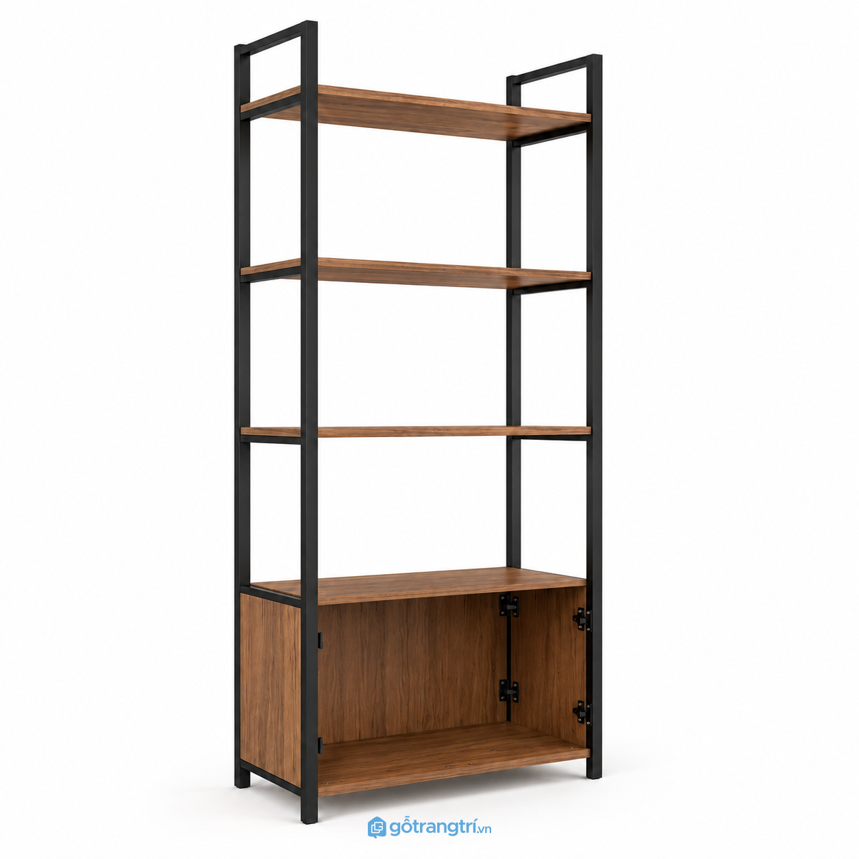 Kệ trưng bày khung sắt có tủ lưu trữ hiện đại GHS-1013 - hình ảnh thực tế 1
