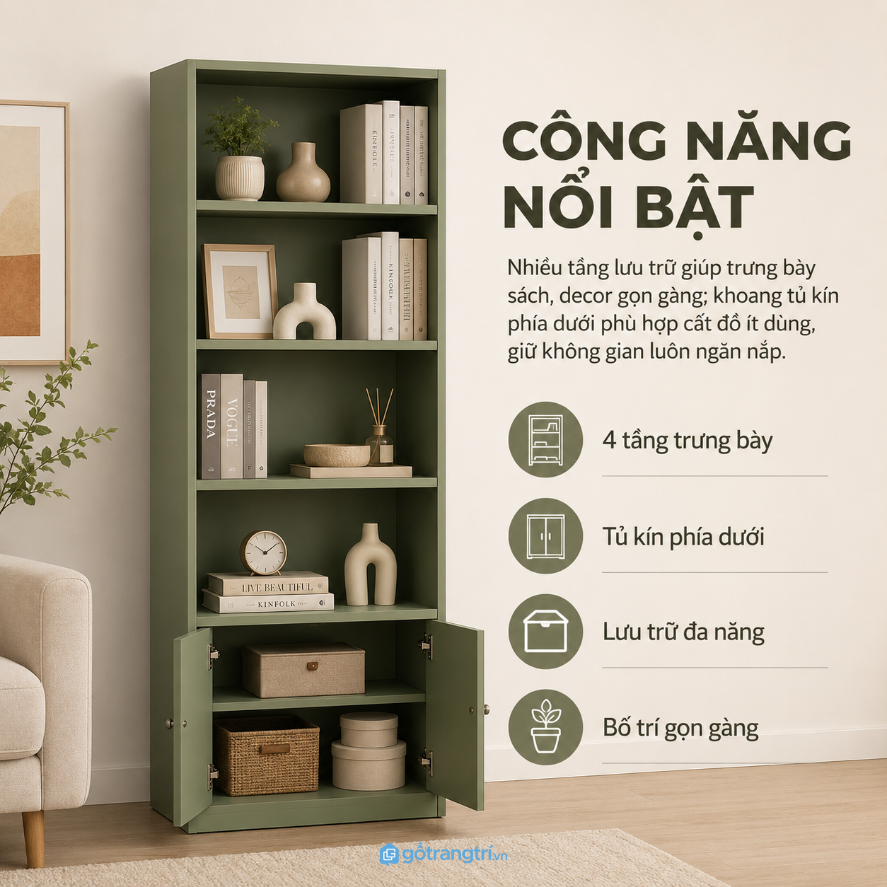 Thiết kế tối giản phù hợp nhiều không gian