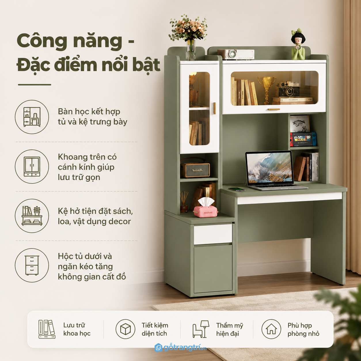Không gian lưu trữ khoa học và tiện dụng Không gian lưu trữ khoa học và tiện dụng