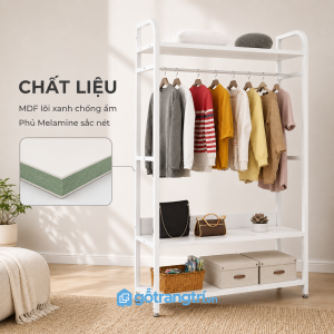 Khung kim loại bền, mặt kệ dễ làm sạch