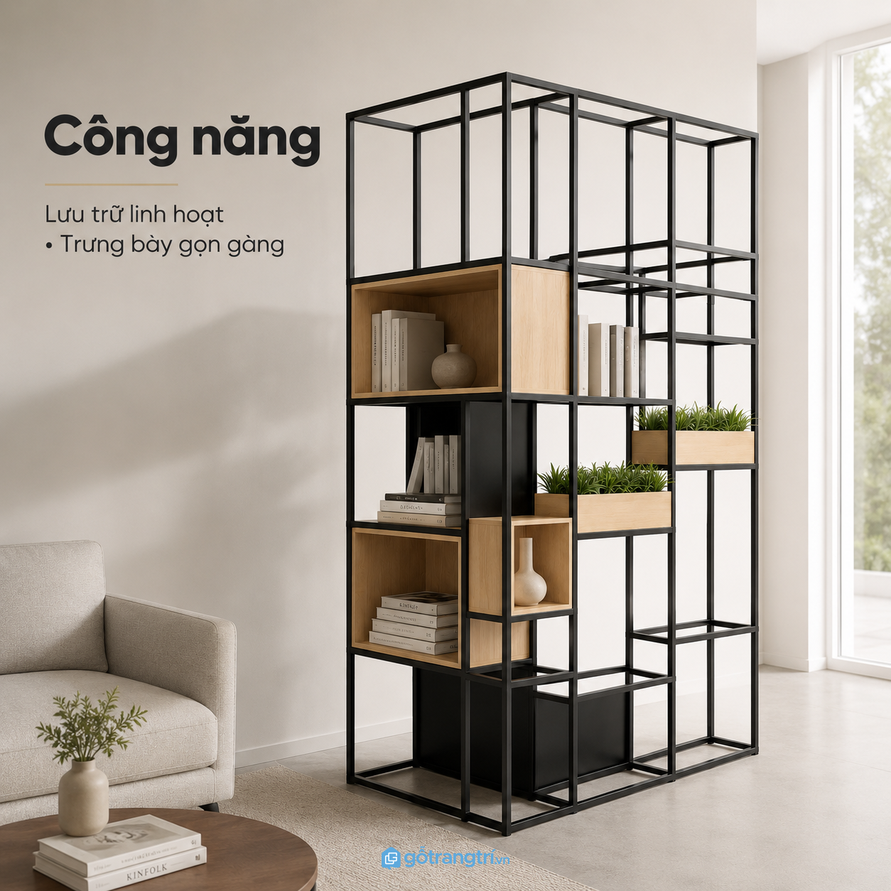 Khung kim loại chắc chắn, bề mặt gỗ dễ vệ sinh Khung kim loại chắc chắn, bề mặt gỗ dễ vệ sinh