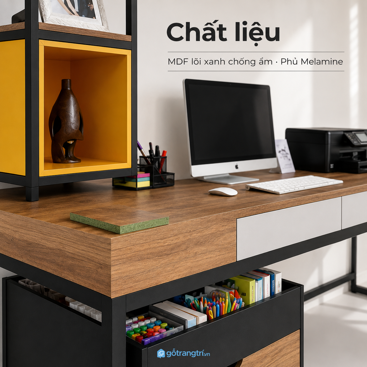 Khung kim loại chắc gọn, bề mặt dễ vệ sinh