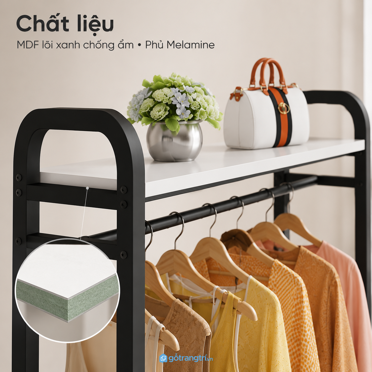 Khung kim loại chắc gọn, mặt kệ dễ lau chùi Khung kim loại chắc gọn, mặt kệ dễ lau chùi