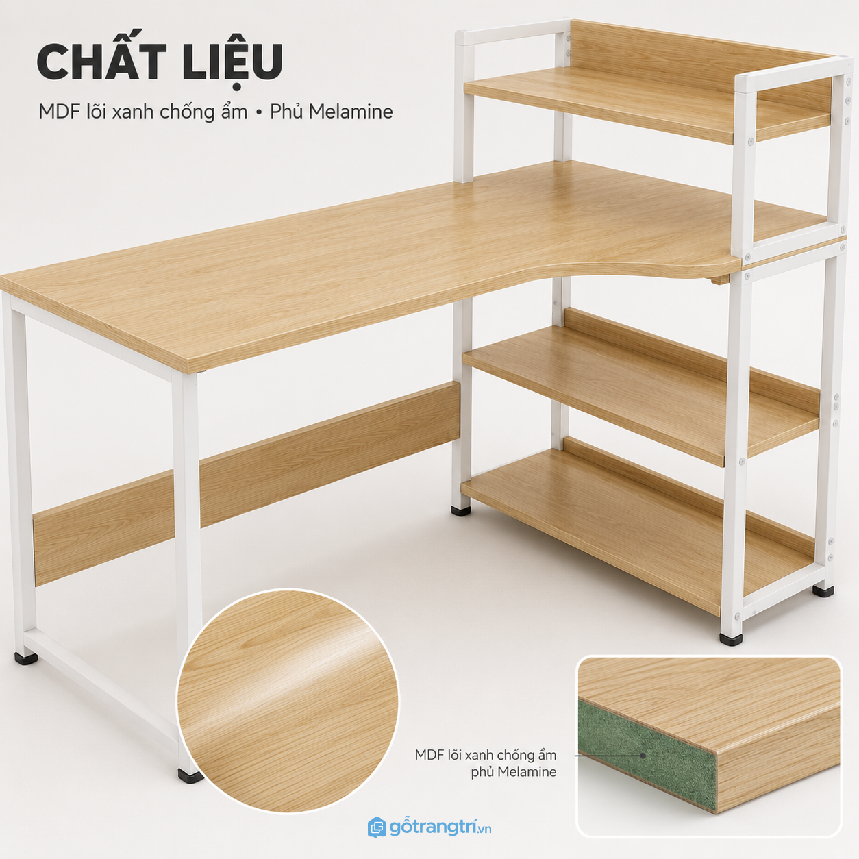 Khung kim loại ổn định, bề mặt dễ chăm sóc Khung kim loại ổn định, bề mặt dễ chăm sóc