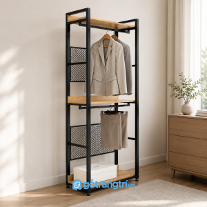 Khung sắt bền chắc kết hợp mặt gỗ đẹp mắt