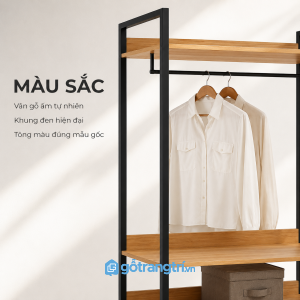 Khung sắt chắc chắn kết hợp mặt gỗ bền đẹp