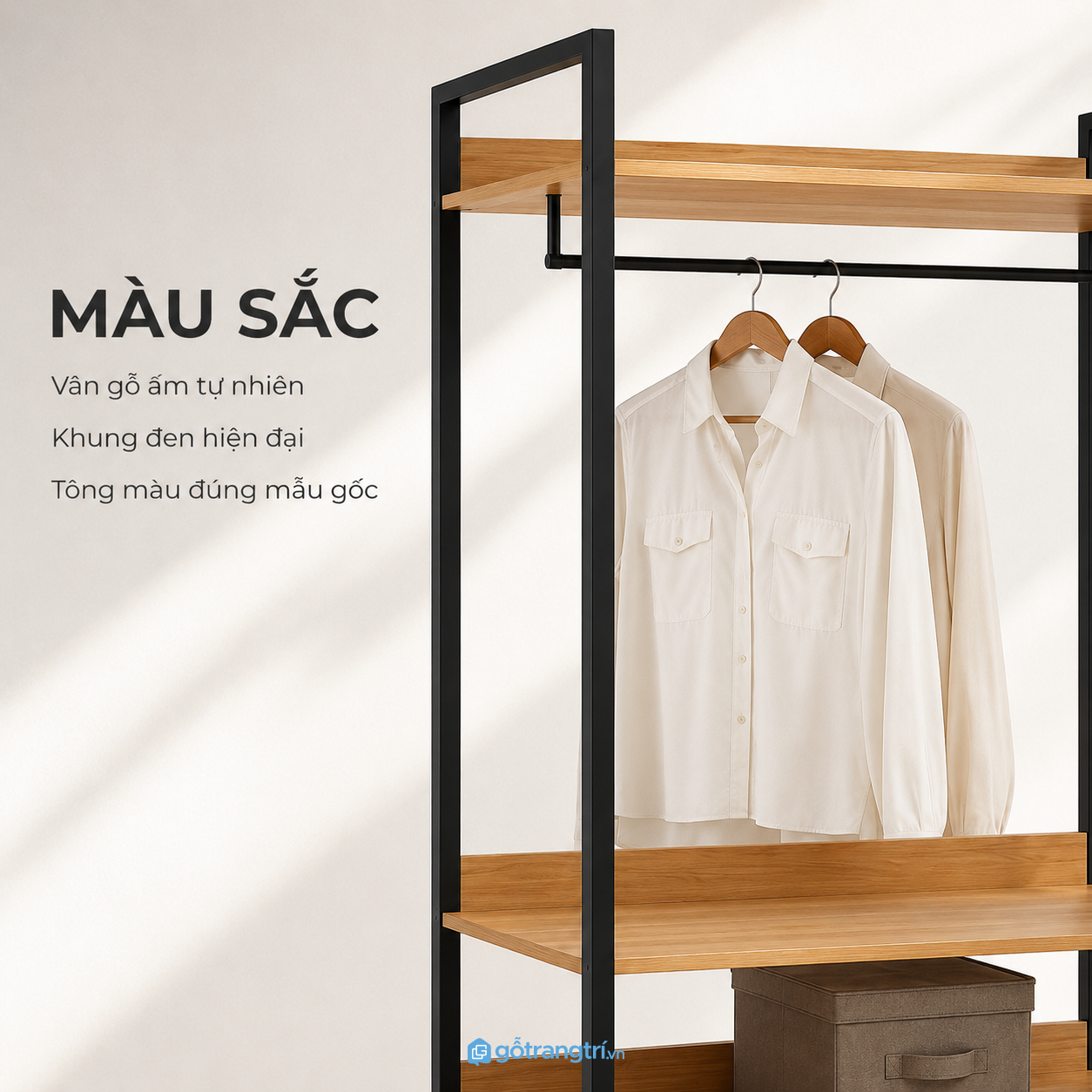 Khung sắt chắc chắn kết hợp mặt gỗ bền đẹp