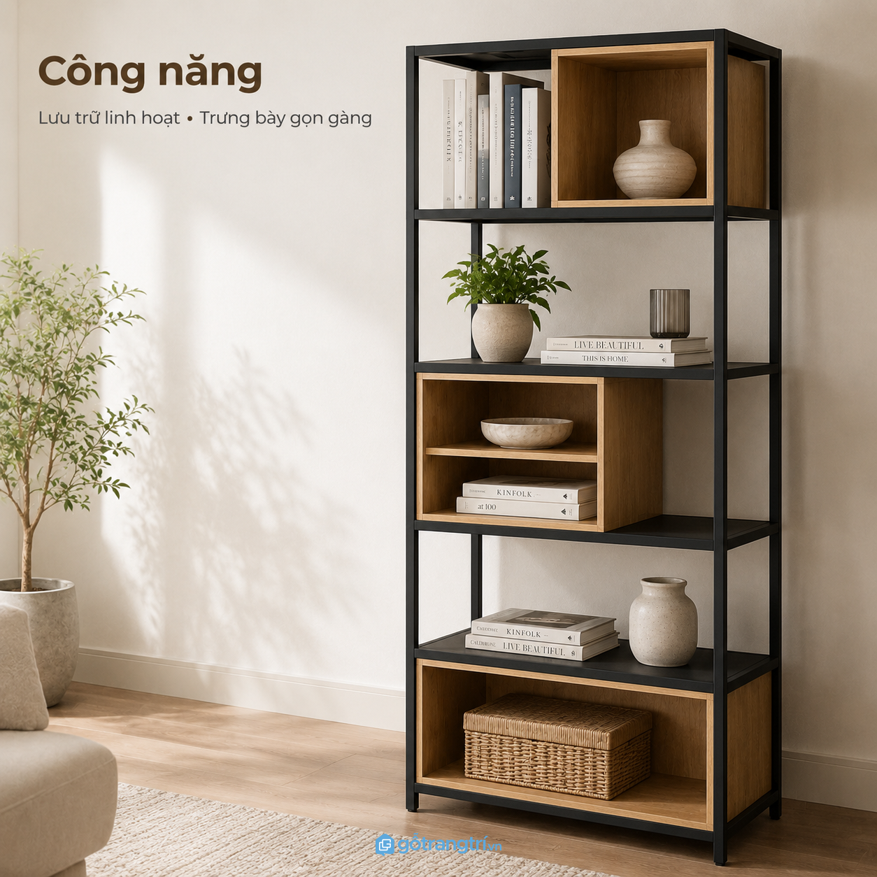 Nhiều ngăn lưu trữ giúp sắp xếp khoa học