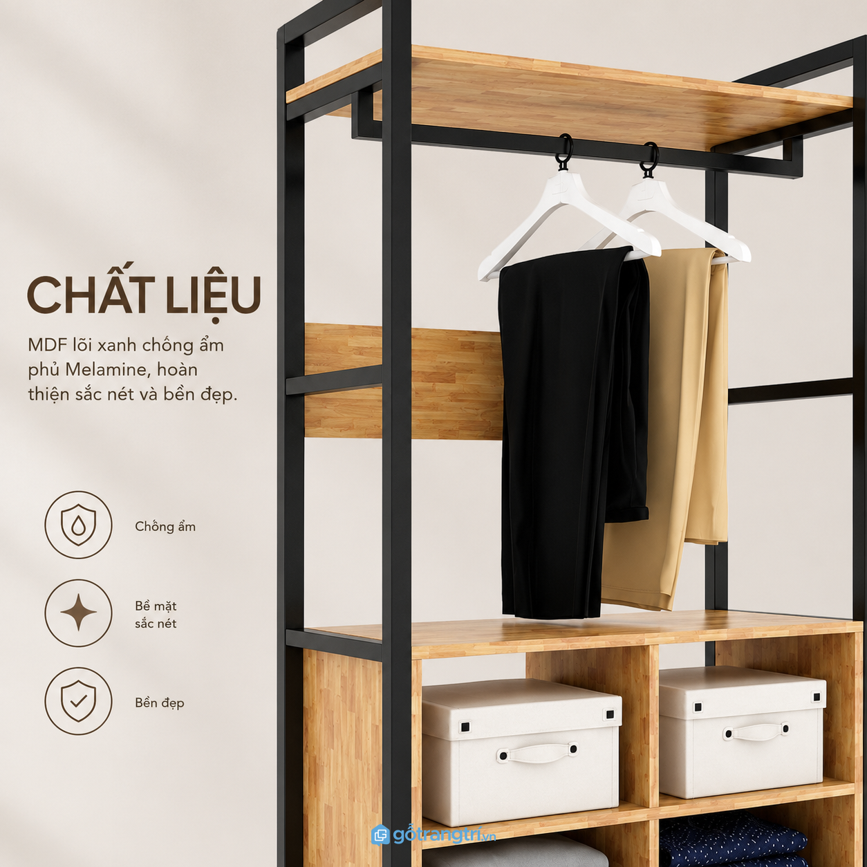 Nhiều ngăn lưu trữ giúp sắp xếp khoa học