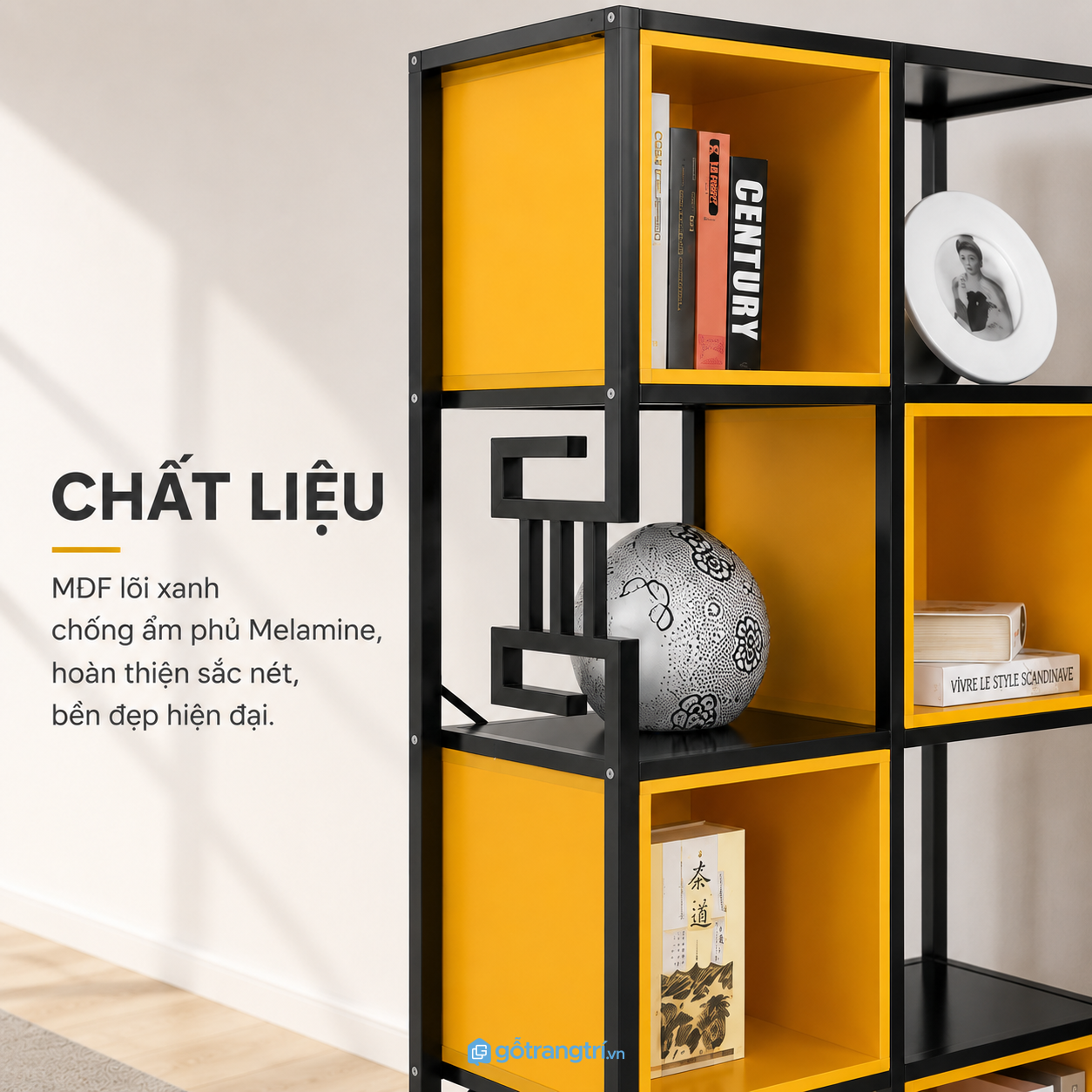 Nhiều ngăn trưng bày giúp sắp xếp khoa học