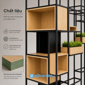 Nhiều ô lưu trữ kết hợp khu vực bố trí cây xanh