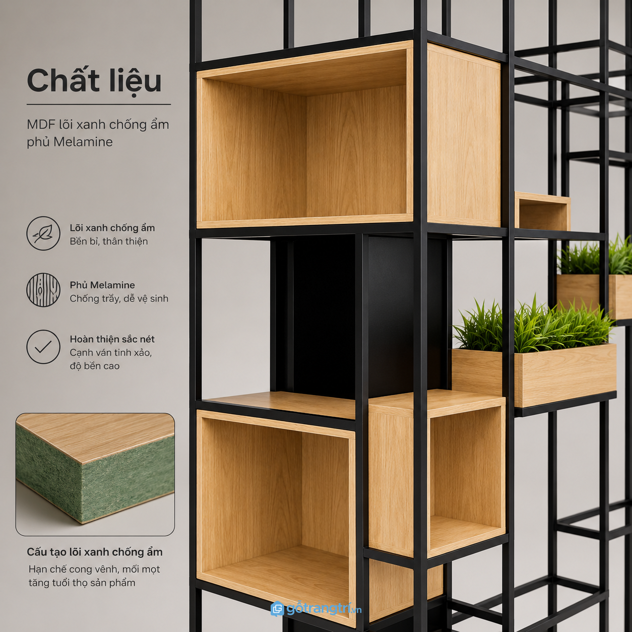 Nhiều ô lưu trữ kết hợp khu vực bố trí cây xanh Nhiều ô lưu trữ kết hợp khu vực bố trí cây xanh