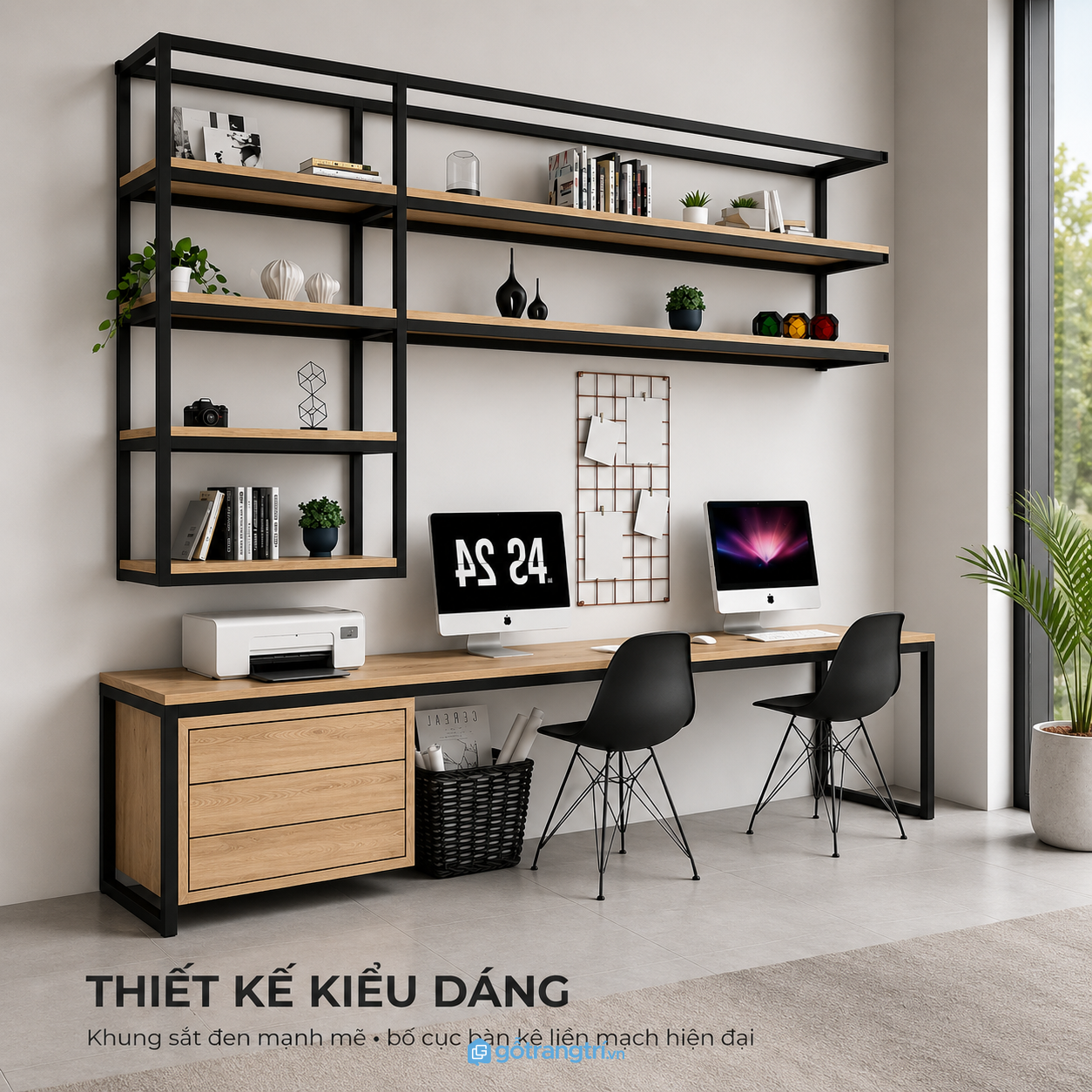 Phù hợp phòng làm việc tại nhà và văn phòng nhỏ