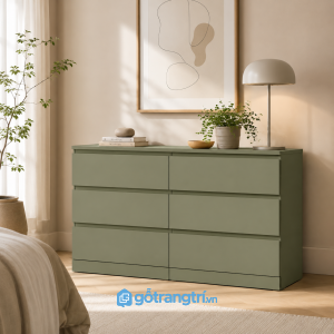 Sáu ngăn kéo rộng giúp sắp xếp đồ dùng khoa học