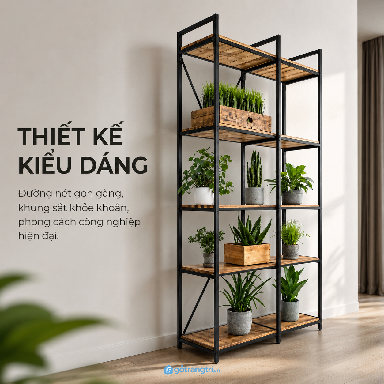 Thiết kế cao gọn theo phong cách công nghiệp