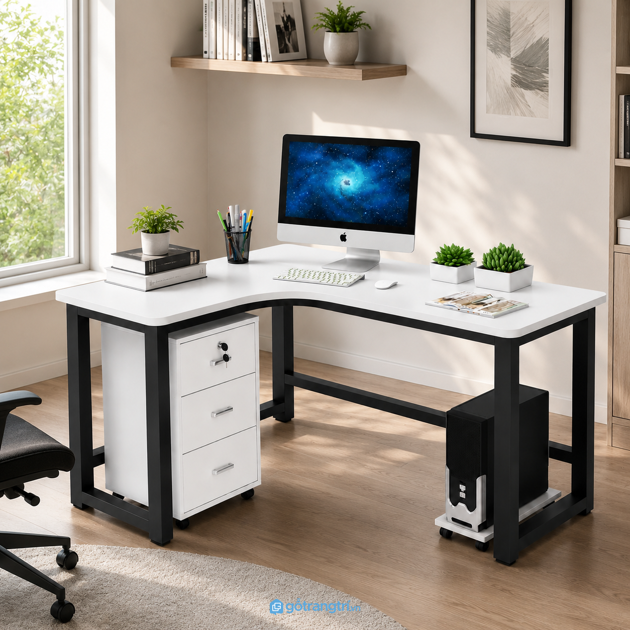 Thiết kế chữ L hiện đại giúp tận dụng tối đa diện tích