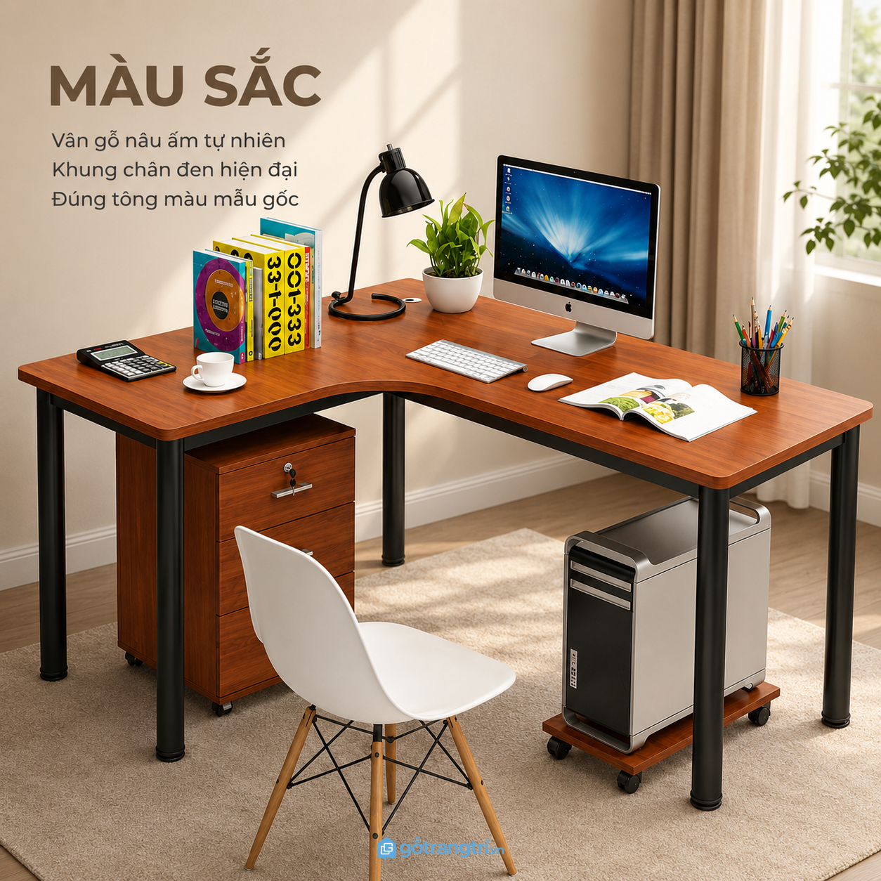 Thiết kế chữ L hiện đại, tận dụng góc phòng Thiết kế chữ L hiện đại, tận dụng góc phòng