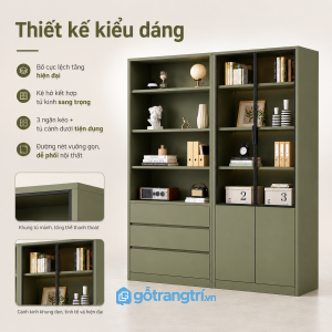 Thiết kế hiện đại, chia khoang rõ ràng