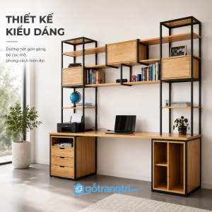 Thiết kế hiện đại dành cho hai vị trí làm việc