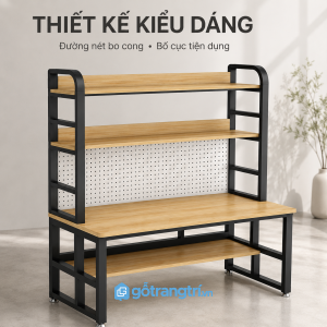 Thiết kế hiện đại kết hợp bảng pegboard tiện dụng