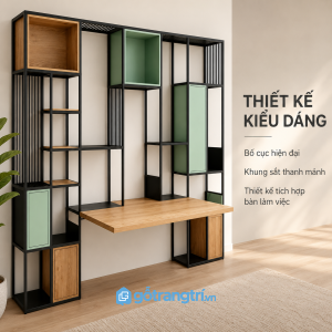 Thiết kế hiện đại tạo điểm nhấn cho góc làm việc
