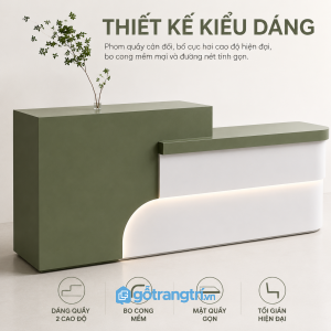 Thiết kế hiện đại tạo điểm nhấn cho khu vực tiếp đón