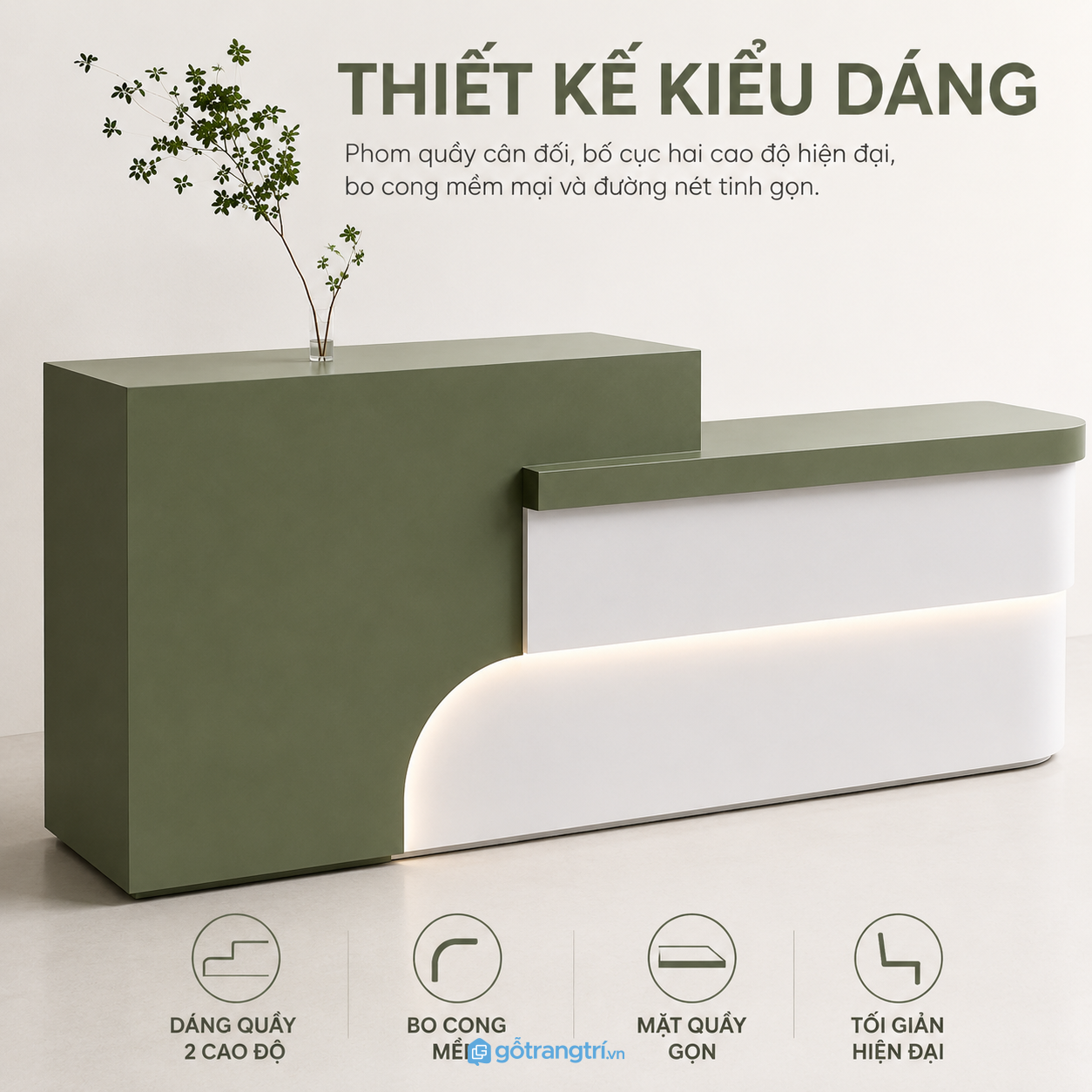 Thiết kế hiện đại tạo điểm nhấn cho khu vực tiếp đón Thiết kế hiện đại tạo điểm nhấn cho khu vực tiếp đón